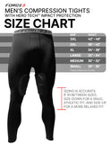 FORCE3 Men's Compression Tights with Hero Tech Impact Protection
