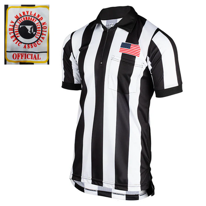 Maryland 2 Inch Stripe Short Sleeve Shirt- Football/Lacrosse