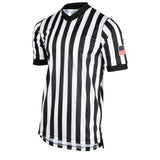 Smitty V-Neck Body Flex Referee Shirt-USA Flag Left Sleeve