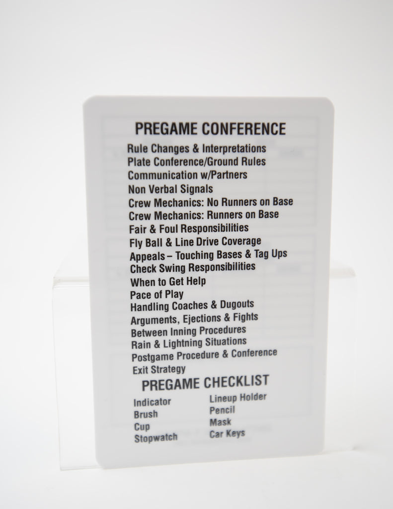 Reusable Umpire Game Card – Officially Sports