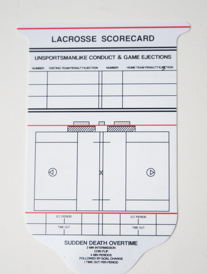 Lacrosse Reusable Game Card