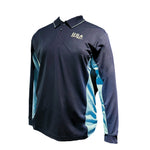 USA Softball Powder Blue and Navy Long Sleeve Shirt