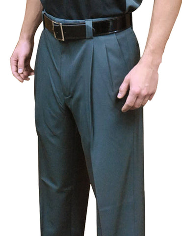 Smitty Umpire Charcoal 4-Way Stretch Pleated Pants-Expander