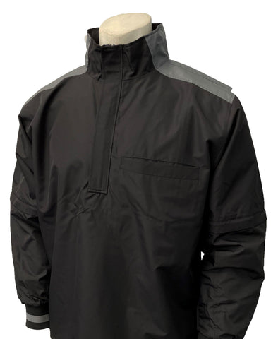 Authentic MLB Umpire Onfield Gamer Black 1/4 zip CONVERTIBLE Jacket RARE! XL
